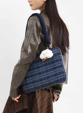 适用笔记本电脑包14寸手提单肩女高颜值大容量通勤2025新款苹果笔记本macbookair/pro13.3联想华为内胆包