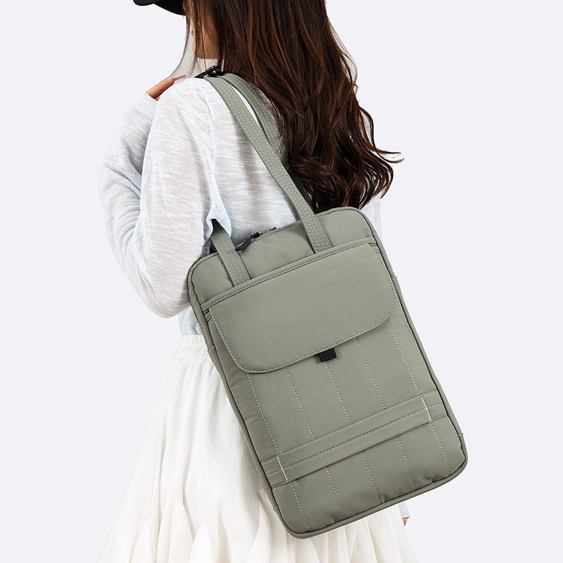 适用笔记本电脑包14寸单肩托特包女高颜值简约通勤苹果macbookpro/air13.3iPad防护包手提16内胆包