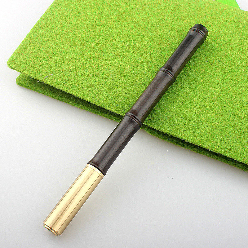 클래식 디자인 대나무 단단한 나무 펜 금속 황동 서명 펜 마호가니 선물 볼펜 문화 창조적 인 선물 펜
