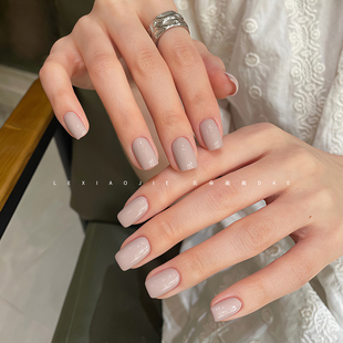 乐小姐云朵画画D40温柔裸灰奶茶色甲油胶百搭显白美甲店专用推荐