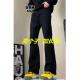 加长黑色美式 长110以上185cm190超长直筒裤 微喇牛仔裤 男高个子裤