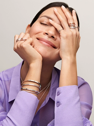 Pandora, дизайнерское золотое кольцо, розовое золото, подарок на день рождения