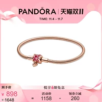 Pandora, цепочка, золотой браслет, ручная роспись, розовое золото
