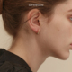 sanswood森吾单圈磨砂耳环女设计高级感耳圈简约百搭个性 素圈耳饰