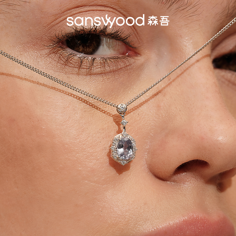 sanswood森吾《茜茜sissi》培育亚历山大宝石项链蓝紫变色毛衣链