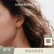 金 复古磨砂耳钉简约通勤高级沙粒感耳环 银 沙洲 sanswood森吾