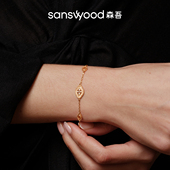 条纹肌理手饰 镂空花朵手链复古精致中式 sanswood森吾 海棠未眠