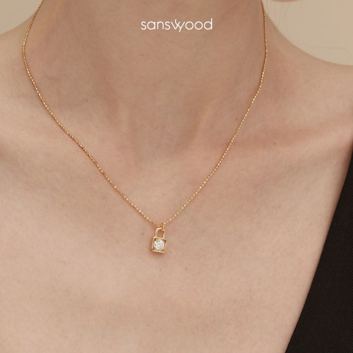 sanswood超闪50分莫桑石项链
