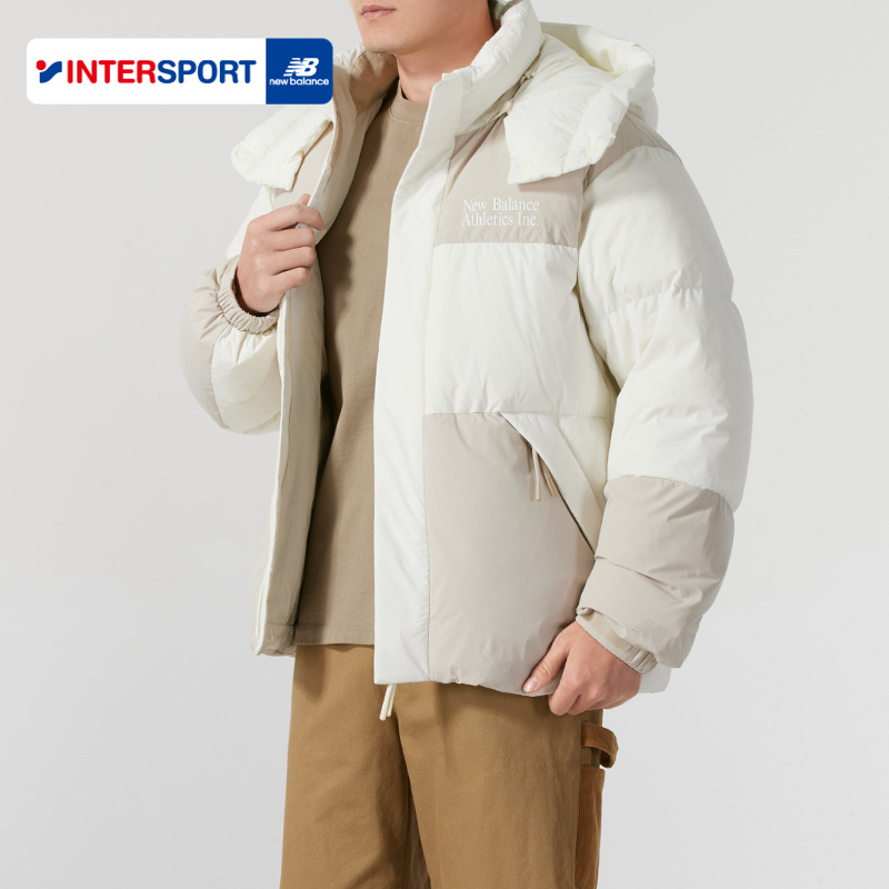 New balance NB连帽保暖羽绒服男女装冬季新款防风运动服棉羽外套