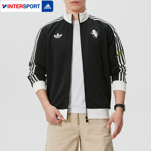 阿迪达斯三叶草立领外套男2026夏季新款运动服休闲针织夹克KB4452
