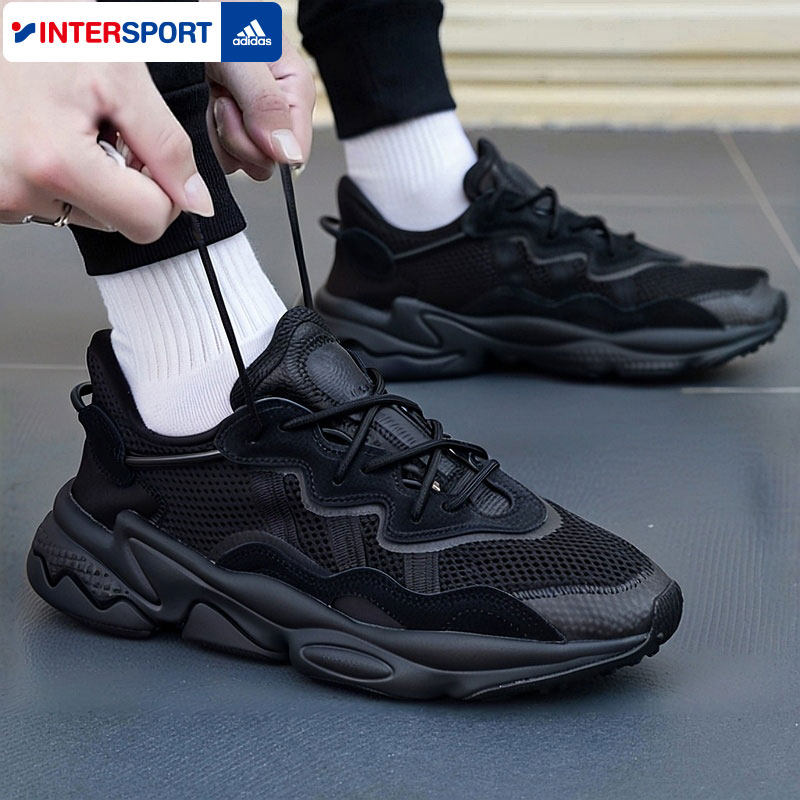阿迪达斯三叶草鞋子男鞋新款OZWEEGO运动鞋黑色网面跑步鞋女鞋子
