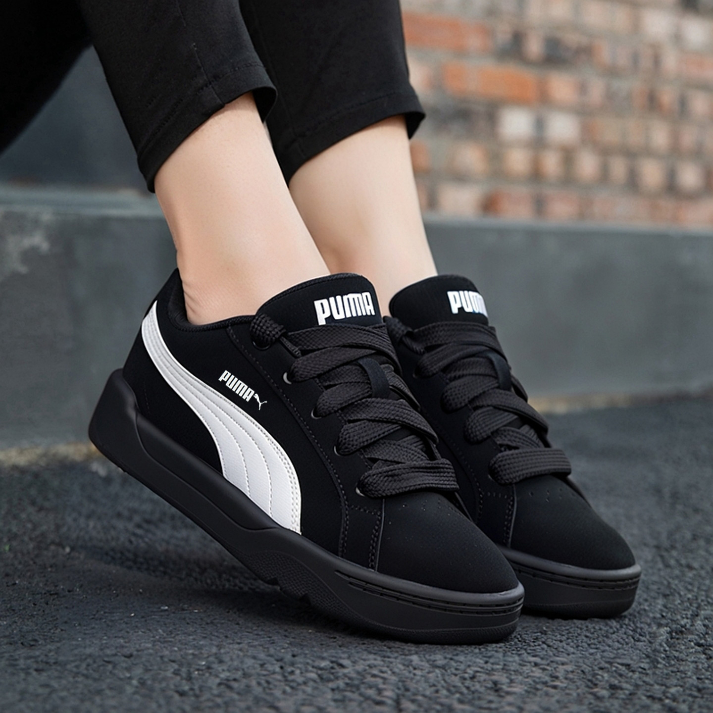 Puma彪马板鞋男鞋女鞋冬季新款运动面包鞋低帮情侣鞋厚底休闲鞋子