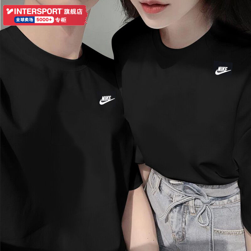 NIKE耐克情侣T恤女装跑步训练健身短袖运动服休闲宽松半袖AR4999