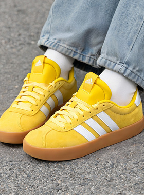 阿迪达斯正品男鞋女鞋网球鞋2026春季黄色德训鞋情侣运动鞋休闲鞋