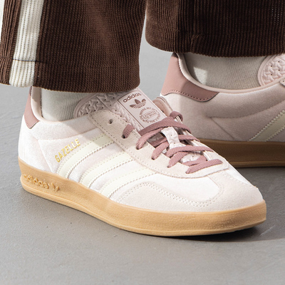阿迪达斯 （adidas）粉色德训鞋女鞋2025夏季新款运动鞋低帮时