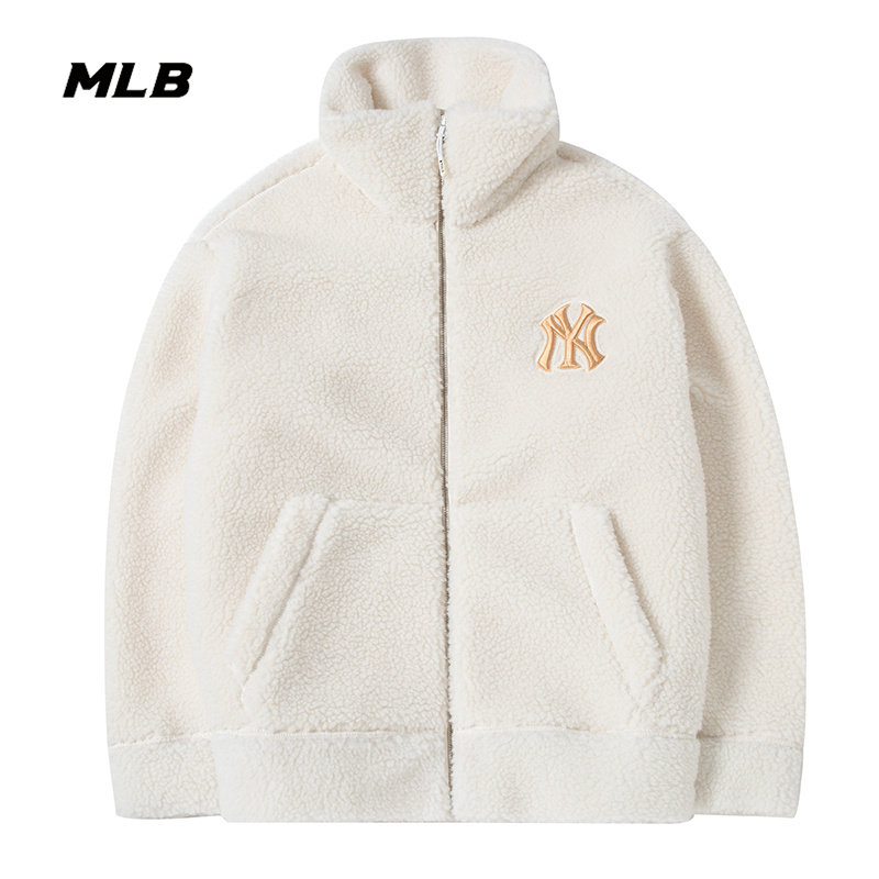 MLB官方摇粒绒运动外套男女装2026夏季新款宽松保暖夹克3AFDB0326