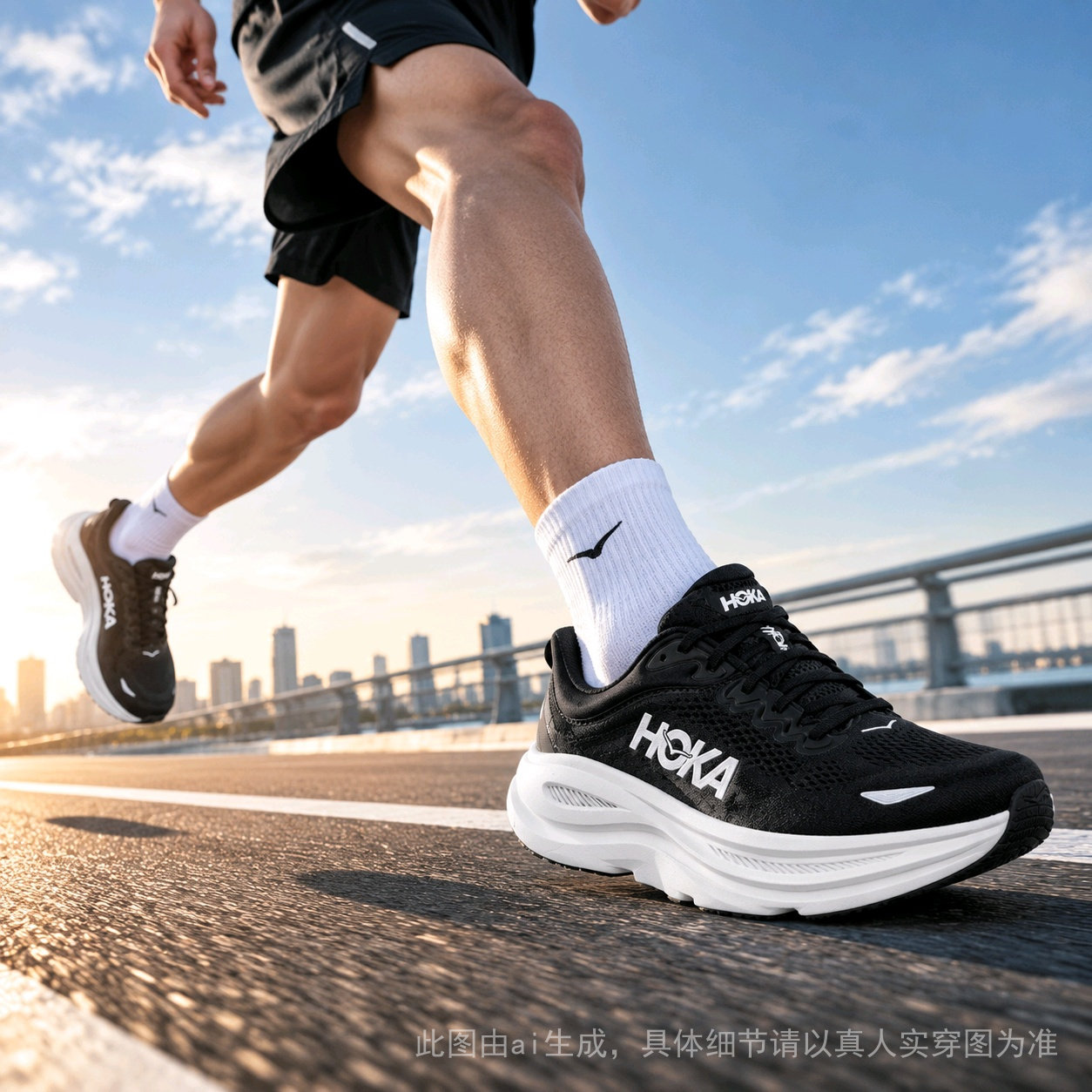 HOKA男鞋跑步鞋邦代9新款运动鞋Bondi 9专业竞速缓震支撑公路跑鞋图片
