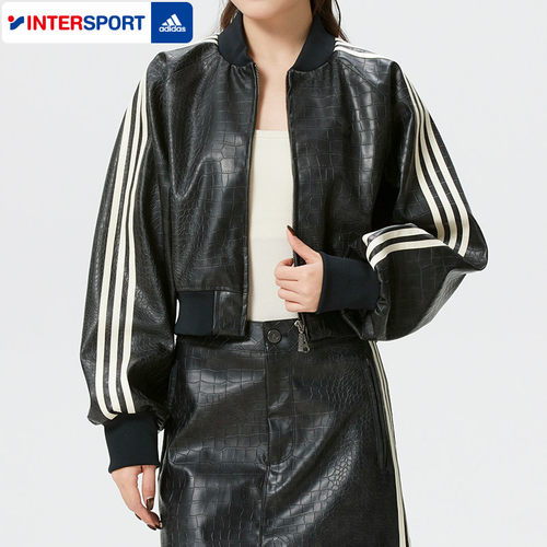 Adidas阿迪达斯皮夹克女2026夏季新款户外防风时尚外套上衣KE5035