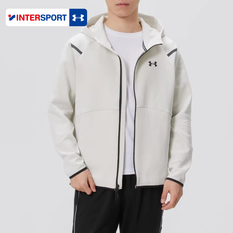 安德玛连帽外套男装2026春季新款运动服针织防风夹克上衣1379806,运动服/休闲服装,运动茄克/外套,淘宝优惠券,粉丝福利购,淘宝优惠卷