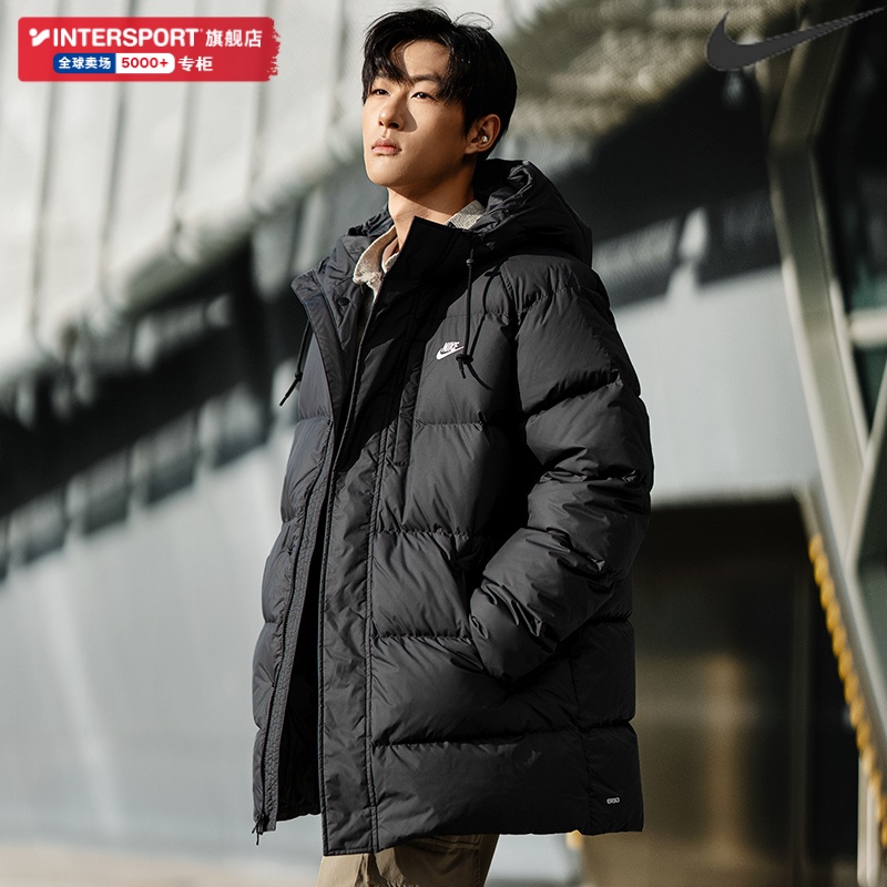 NIKE耐克羽绒服男装秋冬新款中长款防风外套休闲运动服夹克IB2974