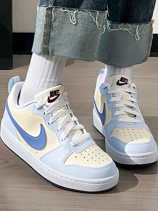 NIKE Официальные кроссовки NIKE; женская обувь; коллекция 2025 года; новинка лета; повседневная спортивная обувь белого и синего цветов; DV5456 Изображение 1