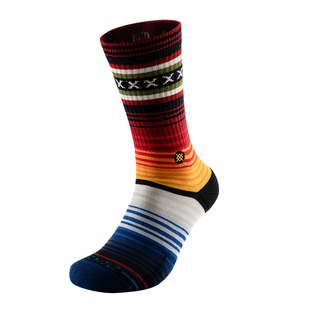 STANCE休闲袜红色条纹545中筒袜男袜女袜保暖舒适新款个性袜子