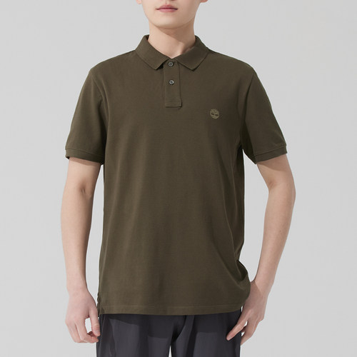 Timberland添柏岚官方男士短袖POLO衫25新款休闲商务翻领T恤A24H2