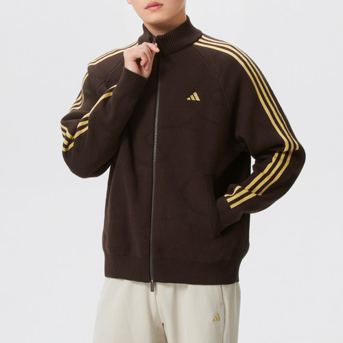 阿迪达斯外套男装2026马年新年款针织开衫运动服休闲夹克KE4060