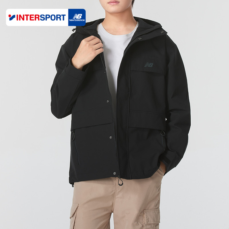New Balance NB外套男装官方正品冬新款运动服梭织连帽夹克上衣