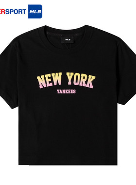 MLB官方女士短袖2025秋季新款跑步训练T恤上衣运动半袖3FTSV1443