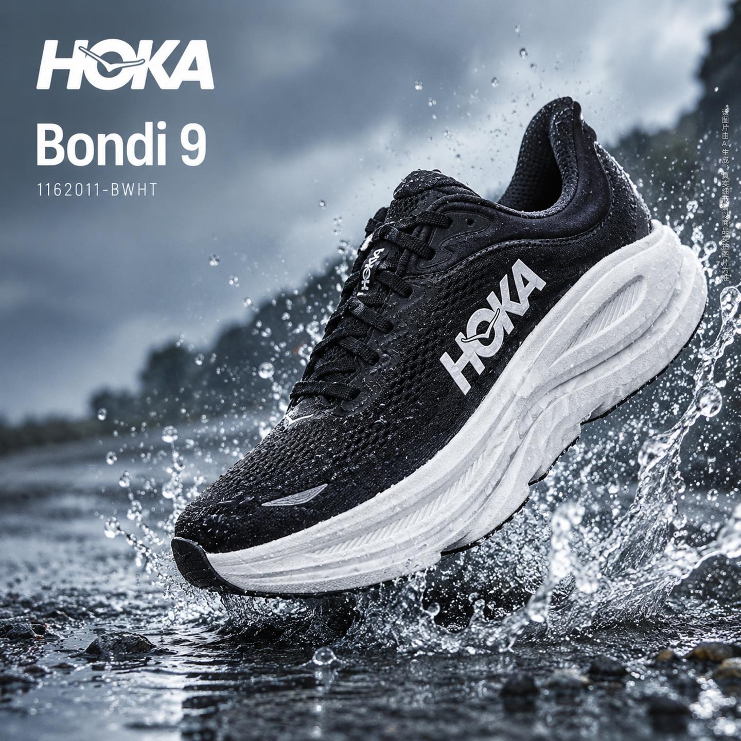 HOKA男鞋跑步鞋2026秋新款bondi 9邦代9耐磨缓震训练鞋专业运动鞋图片