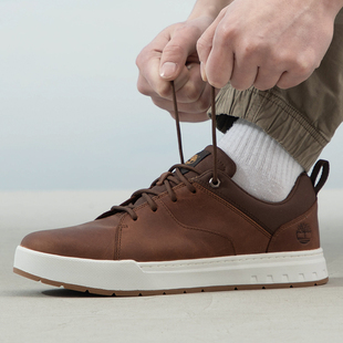 新款 冬季 男士 复古运动鞋 Timberland添柏岚棕色低帮板鞋 休闲鞋 男鞋