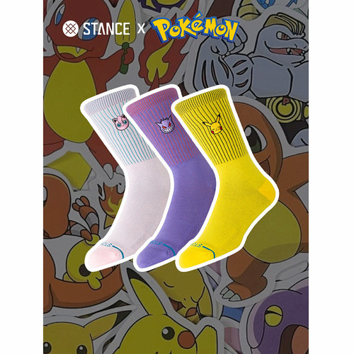 STANCE x POKEMON宝可梦联名礼盒款男女休闲中筒袜秋冬潮流袜子