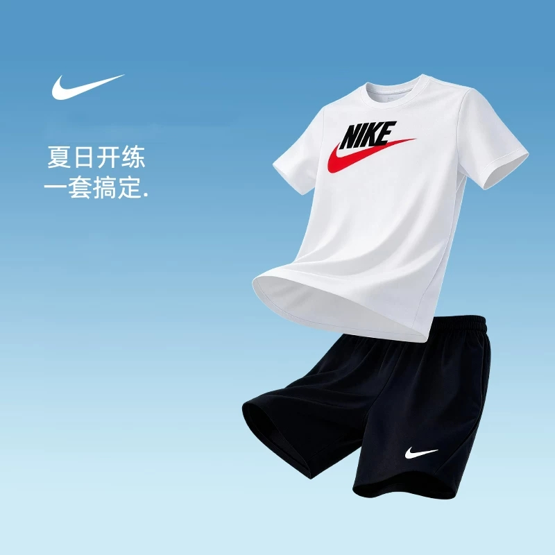 茵特|NIKE耐克新款运动套装男士夏季跑步运动短袖t恤衫短裤运动