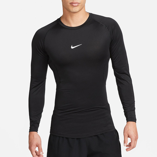 健身衣训练服足球跑步运动紧身裤 速干长袖 冬季 NIKE耐克紧身衣男士