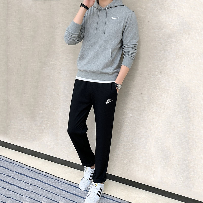耐克外套男新款休闲运动服时尚长袖长裤连帽早秋独特超好看潮套装