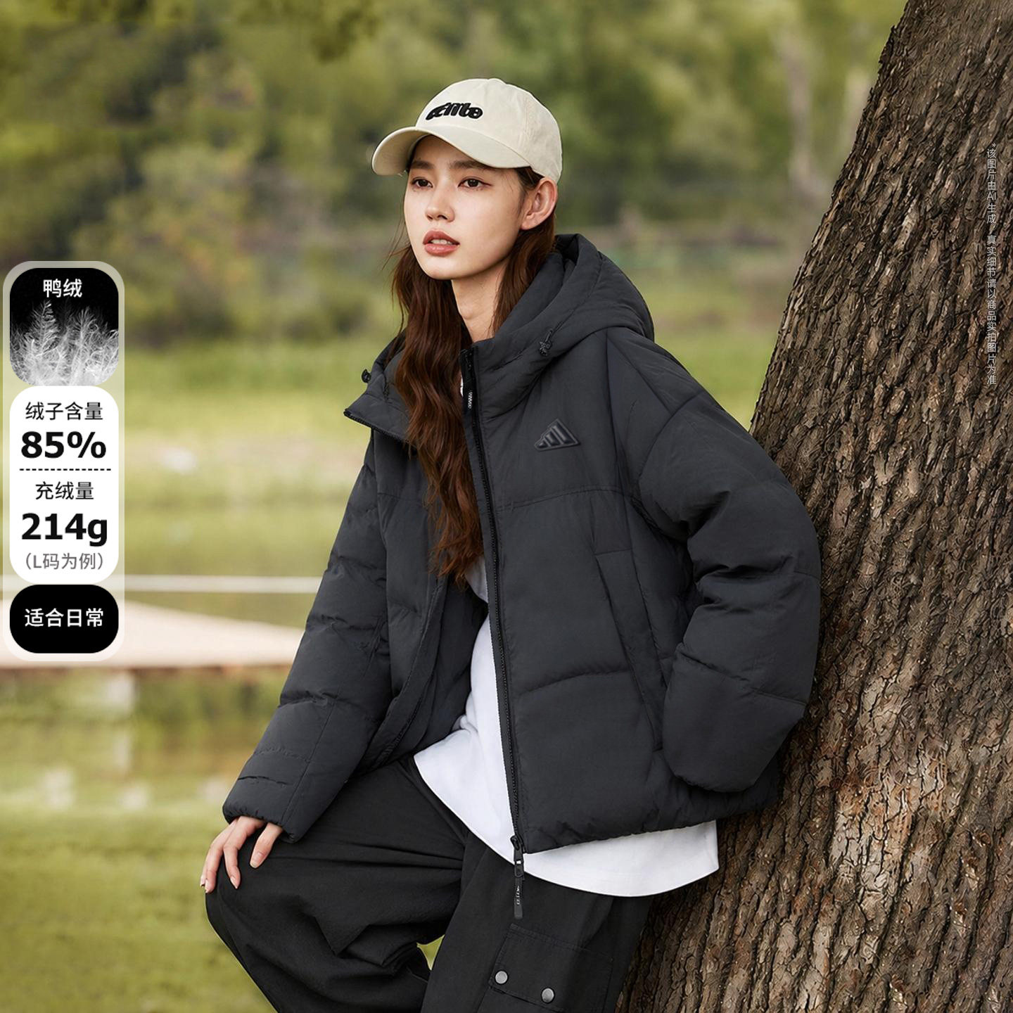 阿迪达斯羽绒服女冬季新款户外保暖运动服加厚防寒鸭绒外套KW4733