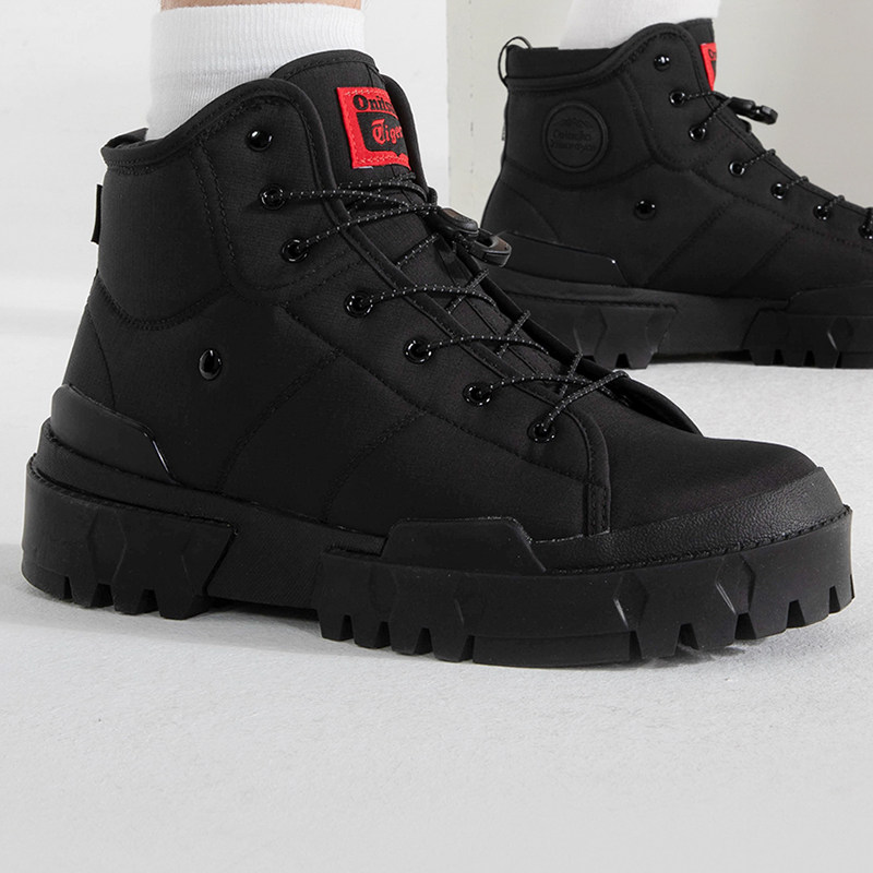 onitsuka tiger鬼冢虎男鞋女鞋防水高帮户外工装靴1183a809-001
