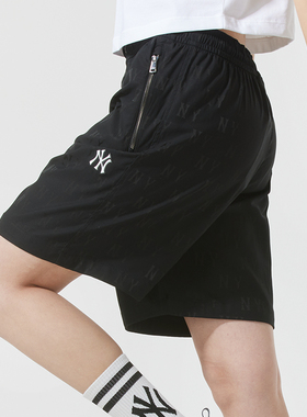 MLB情侣裤2025春季潮流棒球风男士宽松舒适运动裤休闲裤3ASMM01