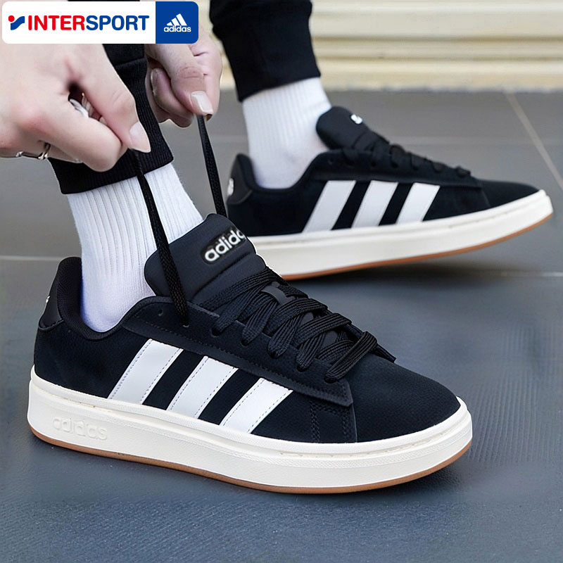阿迪达斯正品网球鞋男鞋女鞋2025冬新款黑色运动鞋休闲鞋复古板鞋