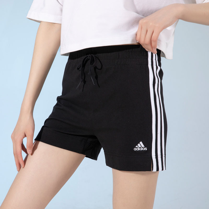 茵特丨阿迪达斯女裤夏季新款运动裤跑步训练健身裤黑色短裤GM5523