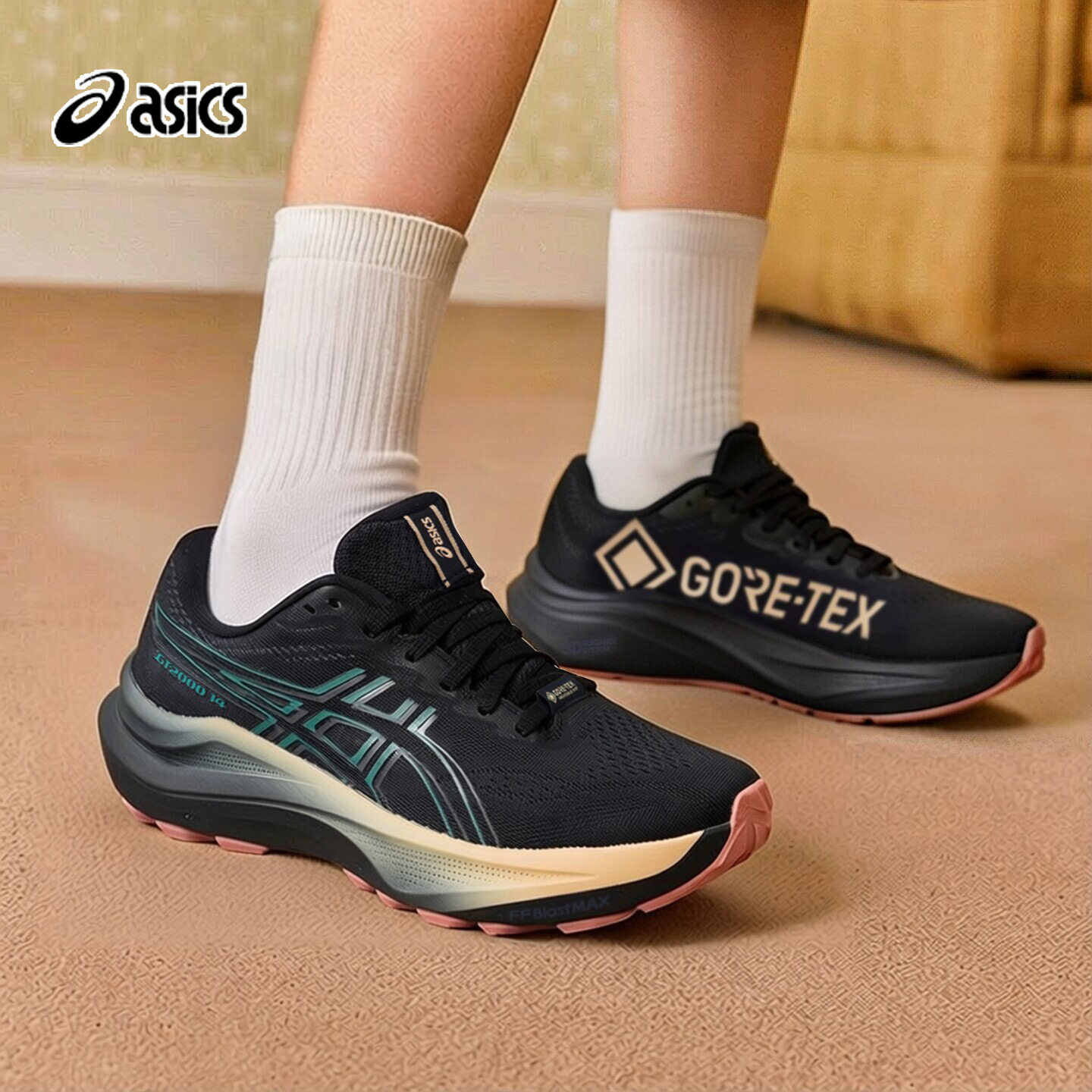 ASICS亚瑟士女鞋GT-2000 14GTX防泼水稳定支撑越野跑步鞋1012B844