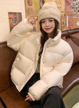 NEW BALANCE女装白色短款羽绒服冬季新款运动保暖厚外套NPE43012