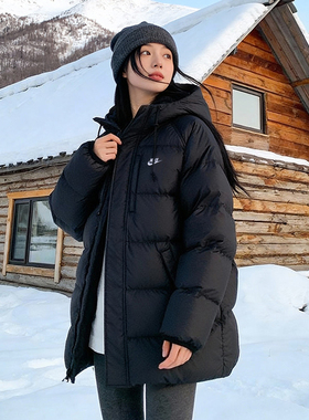 NIKE耐克中长款羽绒服男装冬季新款保暖连帽外套防风运动服IB2974