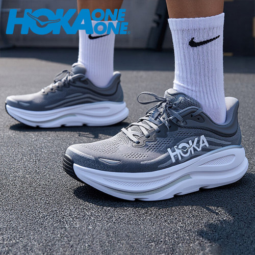 茵特丨HOKA ONE ONE男士邦代9公路跑步鞋BONDI 9轻盈舒适缓震跑鞋