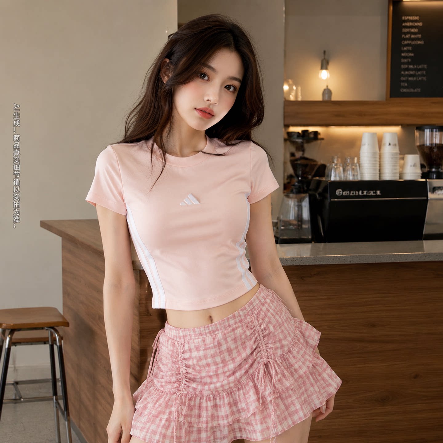 茵特丨阿迪达斯女装2026夏季运动服圆领修身短款休闲短袖T恤KD234