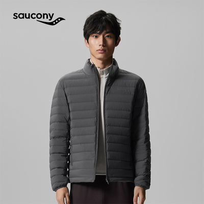 SAUCONY索康尼官方男士短款羽绒服冬季运动户外轻薄保暖休闲外套