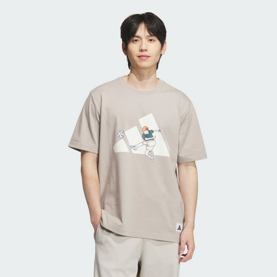 adidas阿迪达斯夏季新款足球迷印花半截袖男士宽松短袖T恤KC5318