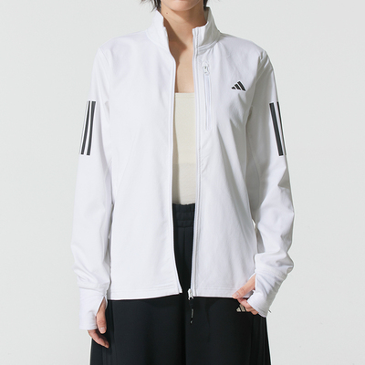 Adidas阿迪达斯外套女2026春季健身训练运动服跑步立领夹克JW9649