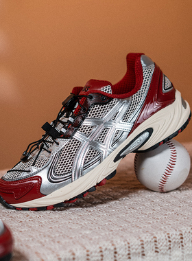 亚瑟士红色男鞋女鞋秋季新款KAHANA TR V4复古休闲鞋跑步鞋老爹鞋